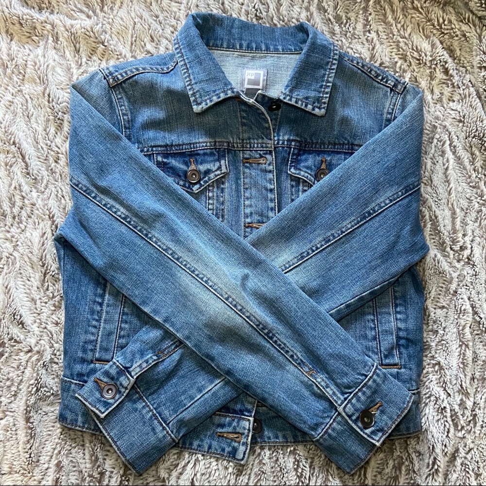 JCP | Women’s Crop Blue Denim Jacket | Petite M